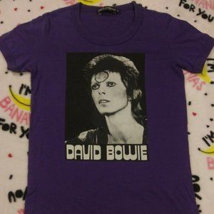 Vintage David Bowie Dolce & Gabbana Ziggy Stardust Size 36 Purple T-shirt